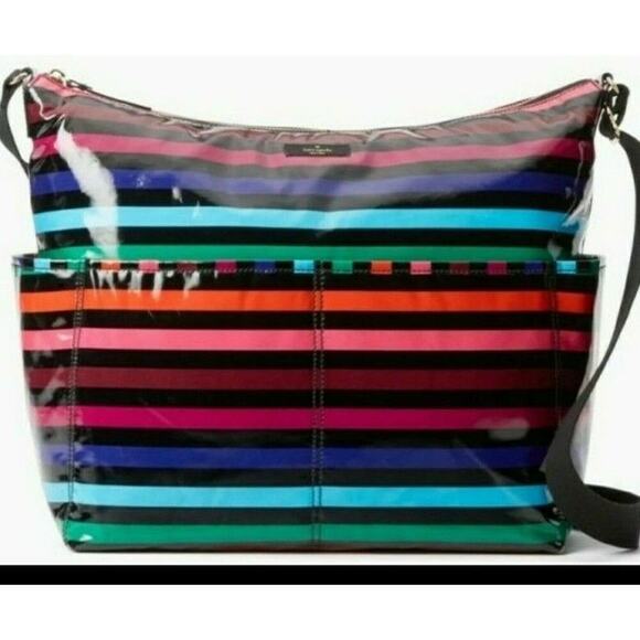 KATE SPADE DAYCATION SERENA MULTI STRIPE BABY BAG - Picture 2 of 7
